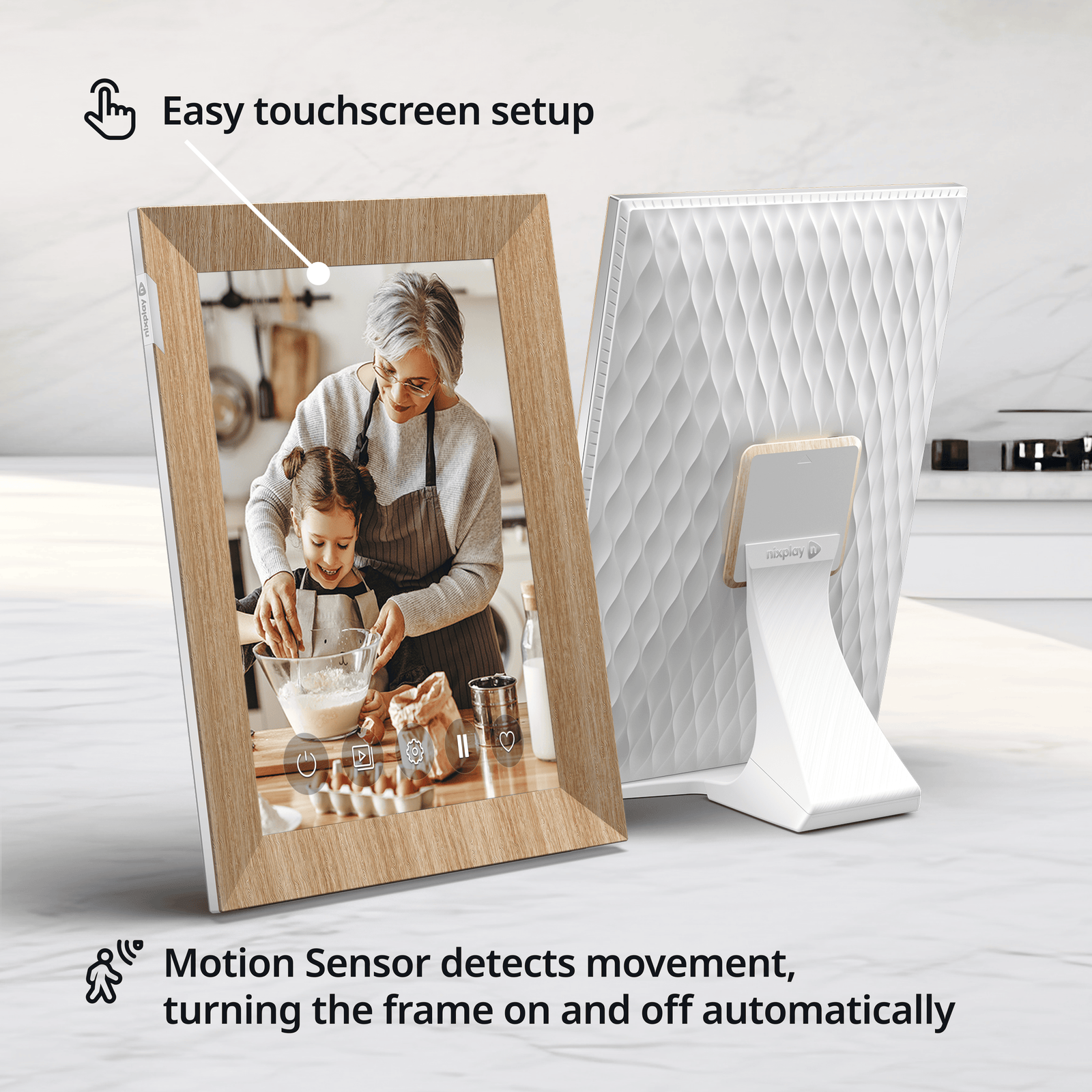 Nixplay 10.1" Digital Touch Screen Picture Frame - Digital photo frames