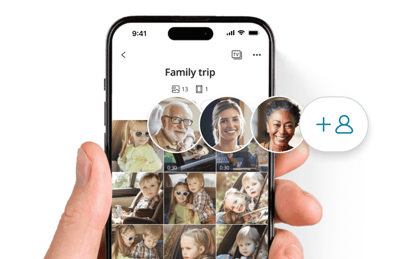 Every invited member can manage the frame collectively
