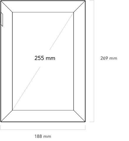 Front display dimensions