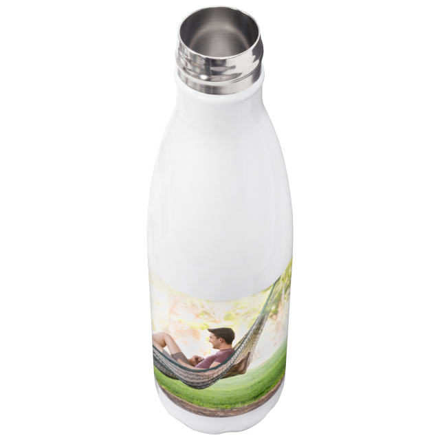 Slim White Water Bottle 17 oz.