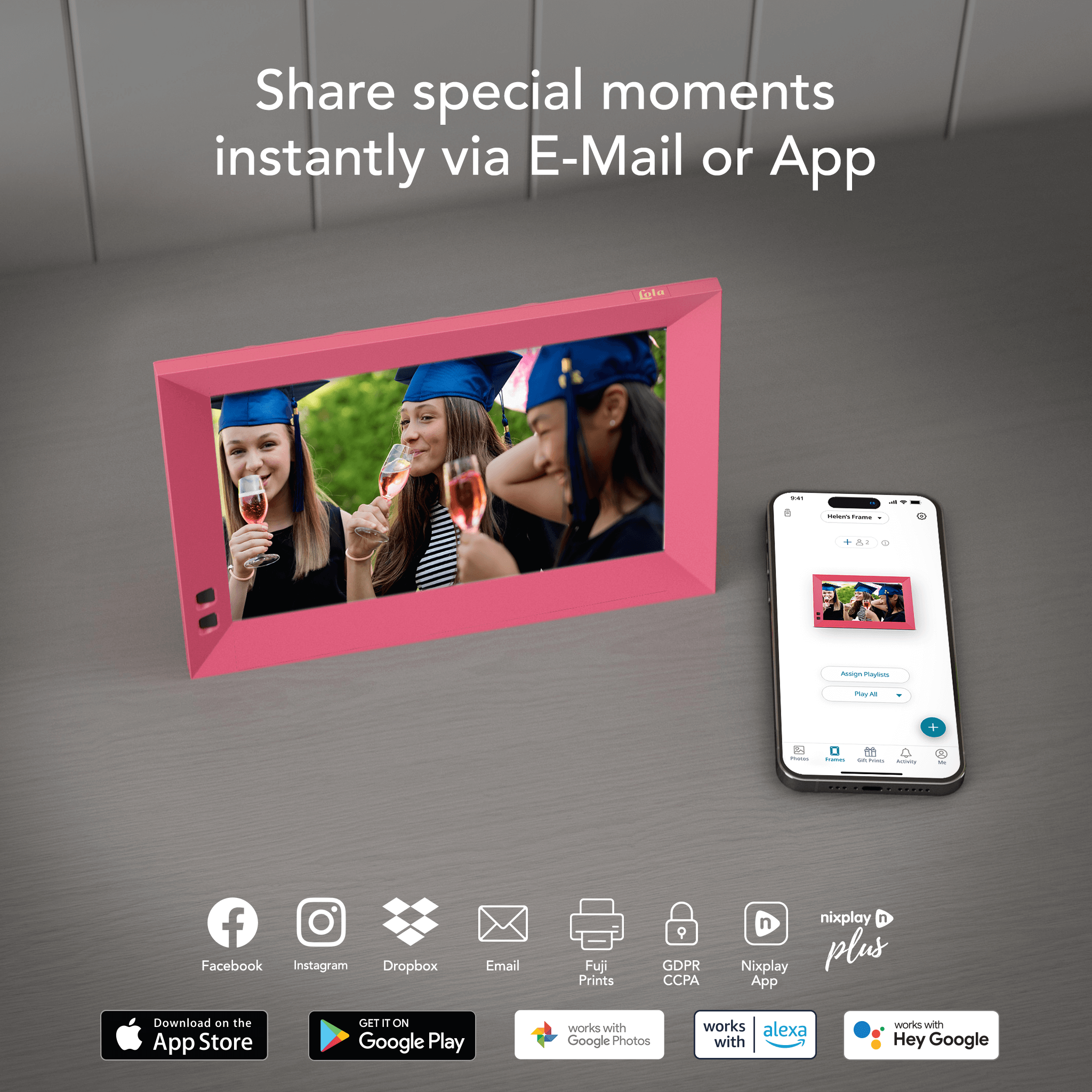8-inch Lola HD Touch Screen Wi-Fi Digital Frame